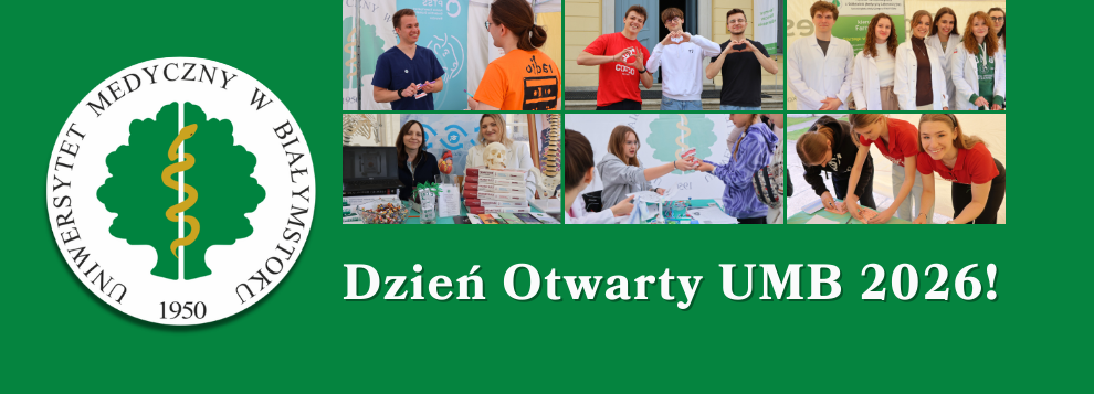 Dzień Otwarty UMB 14 maja 2026. Dzień Otwarty Uniwersytetu Medycznego w Białymstoku. Prezentacja kierunków na placu przed Pałacem Branickich.