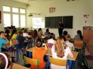 Uczniowie kl V B SZkoły Podstawowej w Choroszczy - podczas lekcji dotyczącej zagrożeń wynikających z niewłaściwego odżywiania oraz możliwości profilaktyki chorób poprzez prawidłowe żywienie 