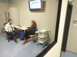 Zajęcia z tzw. pacjentem symulowanym w Centrum Symulacji Medycznej UMB