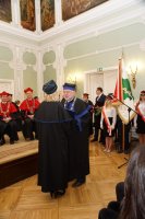Obtaining the title of doctor Honoris Causa by prof. C. Barbas and academic titles promotions during the solemn meeting of the MUB Senate