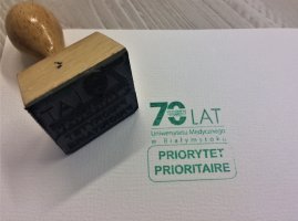 Okolicznościowy stempel Poczty Polskiej z jubileuszowym logo UMB