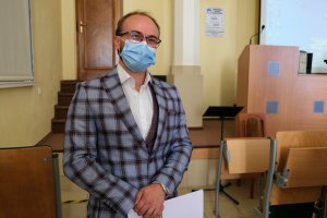 Konrad Trzciński w Sali Kolumnowej na Radzie Wydziału Konrad Trzciński w Sali Kolumnowej na Radzie Wydziału