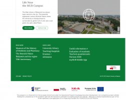 Modernization of the graphic design of the English-language website of the university and expansion of tabs in other languages