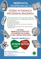Przedłużenie terminu składania dokumentów na studia w ramach Programu Erasmus+