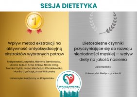 Sukces studentów Dietetyki na Warszawskich Dniach Nauki