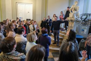 Bibliotekarze w Pałacu Branickich