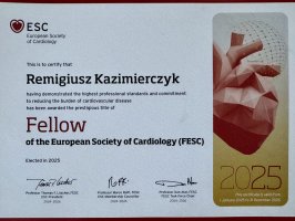 Uznanie Europejskiego Towarzystwa Kardiologicznego dla dr. hab. Remigiusza Kazimierczyka z UMB Uznanie Europejskiego Towarzystwa Kardiologicznego dla dr. hab. Remigiusza Kazimierczyka z UMB