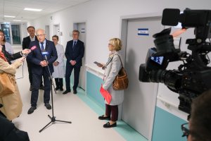 E2 - z wizytą medialną w nowych przestrzeniach szpitalnych przy ul. Żurawiej