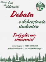 Porozmawiajmy o dobrostanie psychicznym studentów - debata 24 października