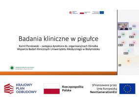 Webinar dotyczący roli pacjenta w badaniach klinicznych