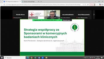 Seminarium online pt. „Zintegrowane podejście do realizacji niekomercyjnych i komercyjnych badań klinicznych – zarządzanie i planowanie”