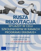 Rekrutacja na wyjazdy na szkolenia dla pracowników w ramach Programu Erasmus+