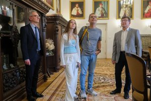 Wnuk rektora prof. Jakuba Chlebowskiego z wizytą w UMB Wnuk rektora prof. Jakuba Chlebowskiego z wizytą w UMB