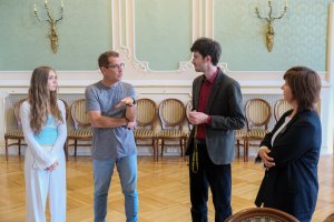 Wnuk rektora prof. Jakuba Chlebowskiego z wizytą w UMB Wnuk rektora prof. Jakuba Chlebowskiego z wizytą w UMB