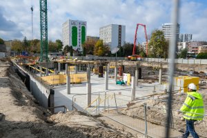 Kamień węgielny pod blok poradni UDSK wmurowany Kamień węgielny pod blok poradni UDSK wmurowany