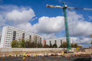 Kamień węgielny pod blok poradni UDSK wmurowany Kamień węgielny pod blok poradni UDSK wmurowany