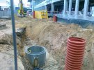 Budowa kanalizacji sanitarnej i deszczowej przy budynku H