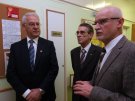 Wizyta ambasadora Królestwa Norwegii w Polsce J.E. Enok Nygaard (z lewej) w UMB klinicznych  fot. Tomasz Dawidziuk