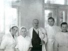 Koniec lat 40-tych XX wieku, Szpital Miejski w Białymstoku. Od prawej: dr Włodzimierz Zankiewicz, dr Mieczysław Danowski, prof. Konrad Fiedorowicz