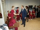 Spotkanie premiera Donalda Tuska ze studentami ratownictwa UMB fot. Wojciech Więcko
