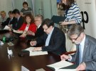 Podpisanie porozumienia o powołaniu Podlaskiego Centrum Nauki (rektor UMB prof. Jacek NIkliński - 2 z prawej)