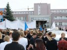 Protes pielęgniarek przed szpitalem UDSK fot. Wojciech Więcko