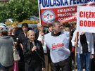 Protes pielęgniarek przed szpitalem UDSK fot. Wojciech Więcko
