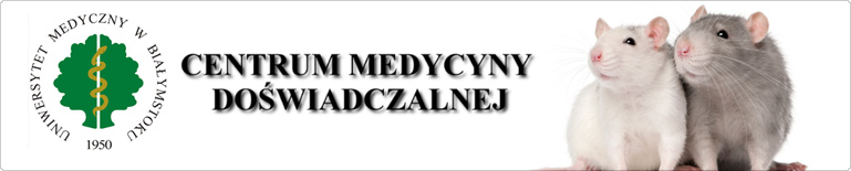 Cmdb:Wi. Centrum Medycyny Doświadczalnej. Szara i biała mysz laboratoryjna.