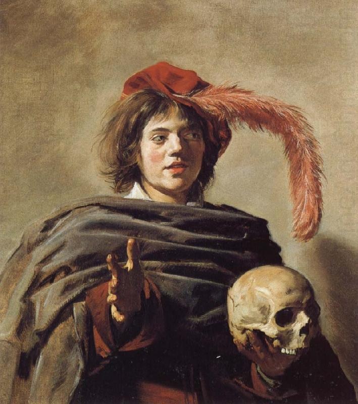 Obraz Fransa Halsa Młodzieniec trzymający czaszkę.