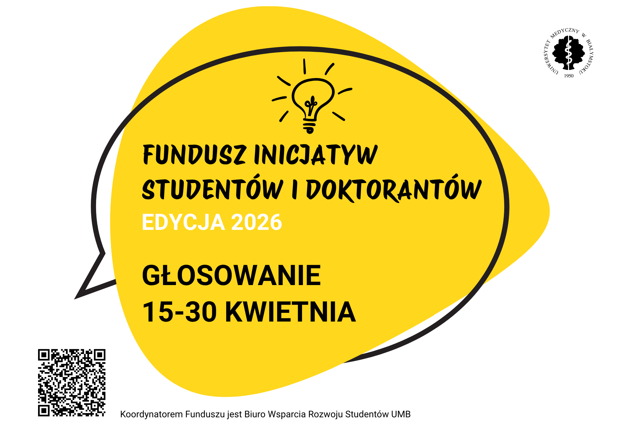 Fundusz Inicjatyw Studentów i Doktorantów UMB EDYCJA 2026.