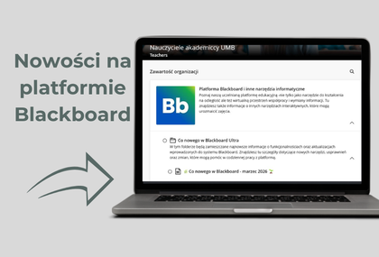 Link: Nowości na platformie Blackboard