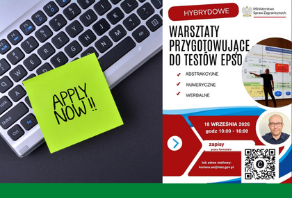 Link: Warsztaty przygotowujące do konkursów EPSO – 18 września 2026 r.