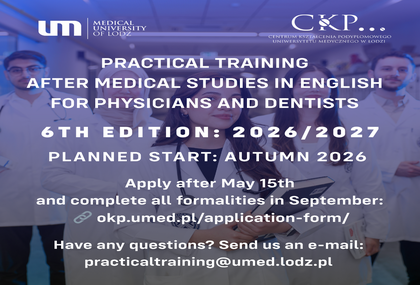 Link: Practical training organized by Centre of Postgraduate Training of Medical University of Lodz