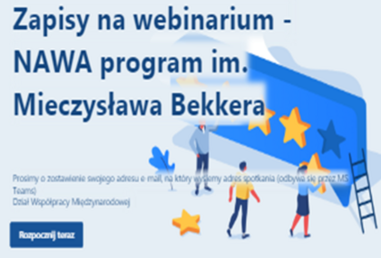 Link: DWM organizuje webinar dot. programu NAWA im. Mieczysława Bekkera. Zapisz się już dziś! 