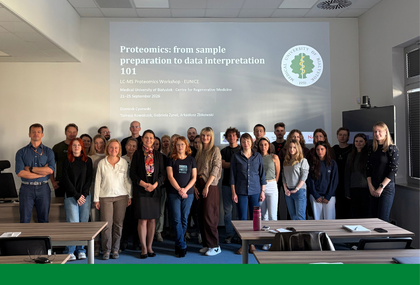 Link: Proteomics: from sample preparation to data interpretation – międzynarodowe szkolenie z zakresu proteomiki na UMB