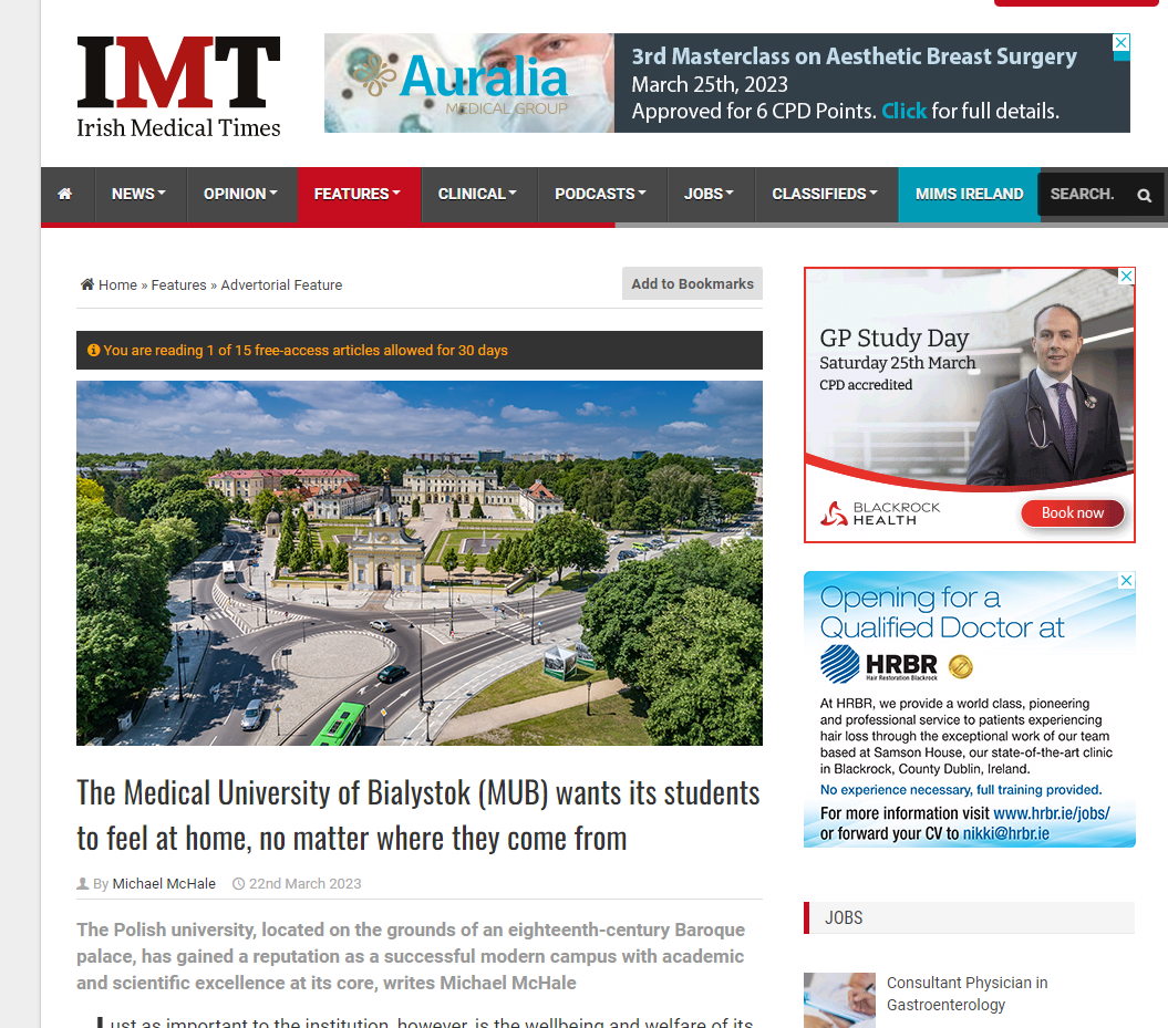 The Medical University of Bialystok wants its students to feel at home