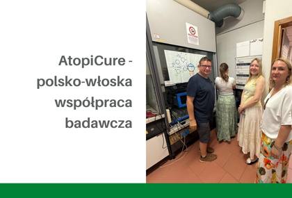 Link: Projekt AtopiCure rozwija międzynarodową współpracę badawczą nad nowoczesnymi terapiami skórnymi