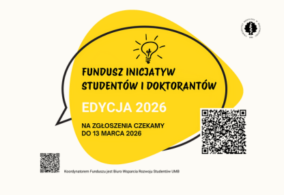 Link: Rusza Fundusz Inicjatyw Studentów i Doktorantów w UMB