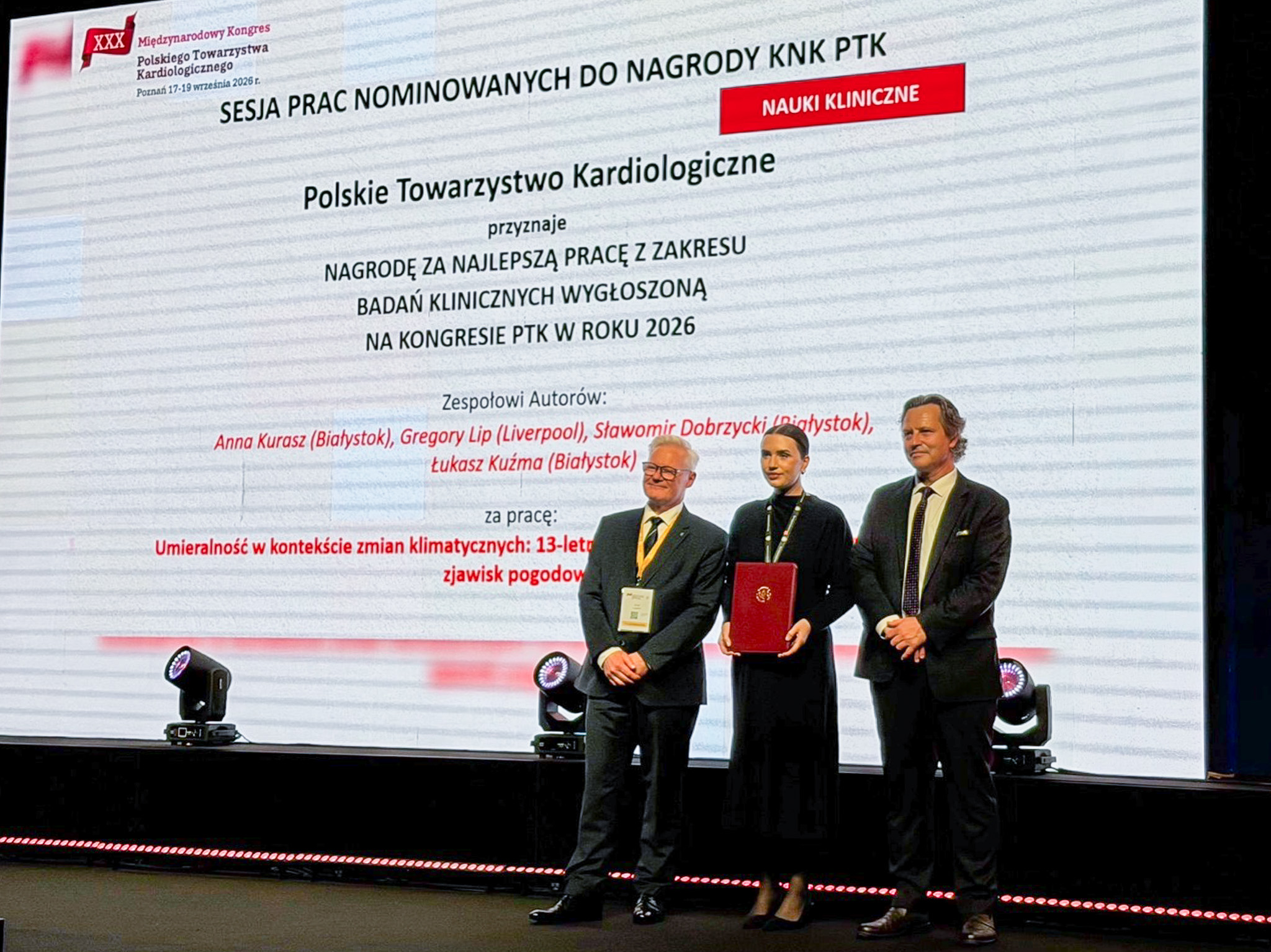 Link: Trzy nagrody dla zespołu Kliniki Kardiologii Inwazyjnej UMB