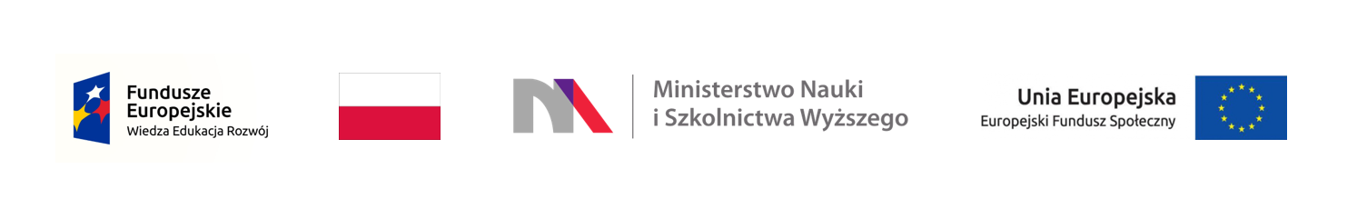 Oznakowanie: logotyp Fundusze europejskie, flaga Polski, logotyp MNISW, logotyp Europejski Fundusz Społeczny