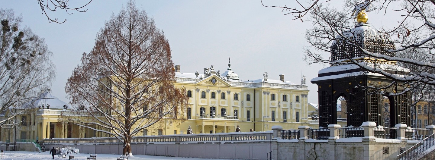 Zdjęcie: Pałac Branickich zimą od strony ogrodów