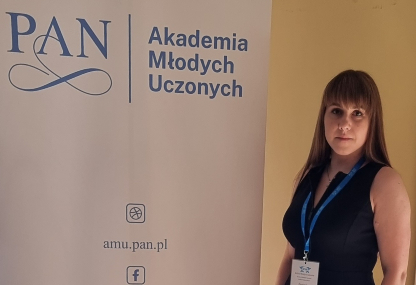Mgr farm. Dominika Radomska uczestniczyła w Kuźni Młodych Talentów 2023 Akademii Młodych Uczonych organizowanej przez PAN