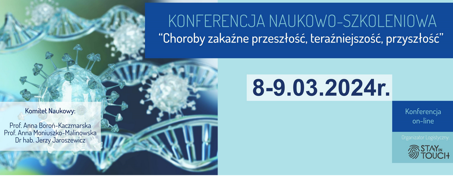 Grafika konferencja choroby zakaźne 8-9.03.2024