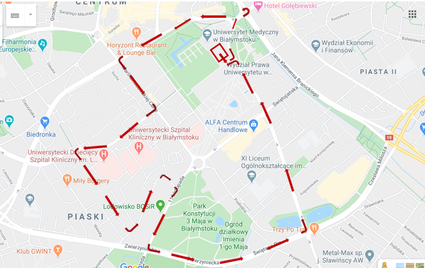 Mapka VI Przejazdu Medykaliowego