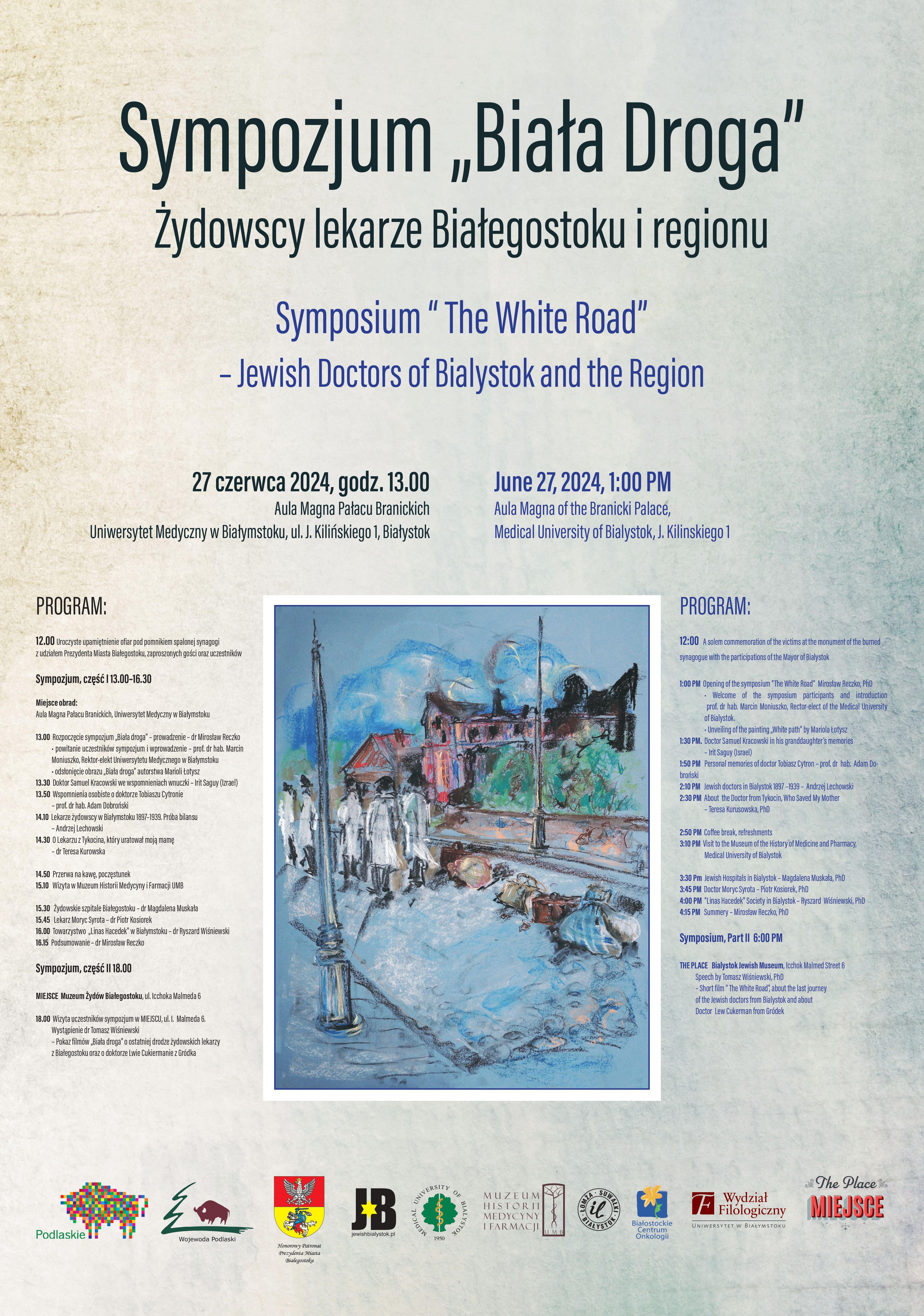 Plakat Sympozjum Biała Droga 27 czerwca 2024