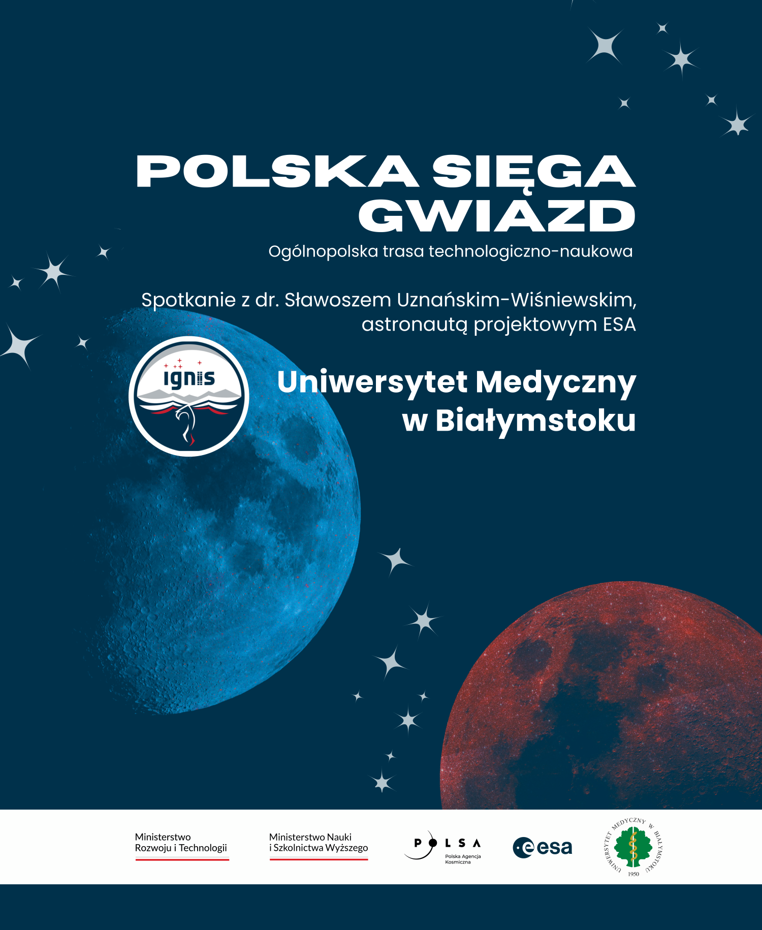 Plakat Polska sięga gwiazd