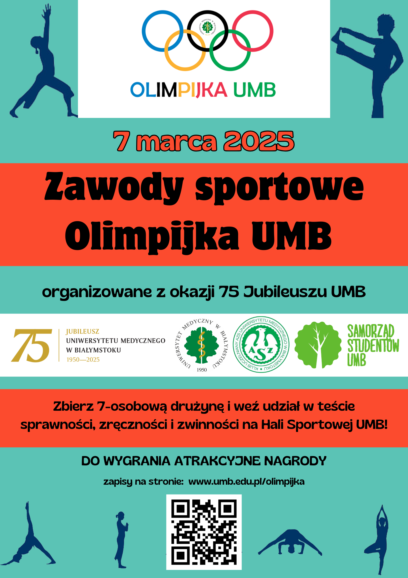 Plakat informujący o zawodach sportowym Olimpijka UMB
