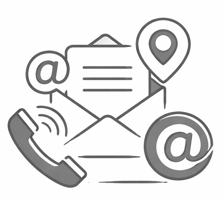 Szara ikonka dane kontaktowe