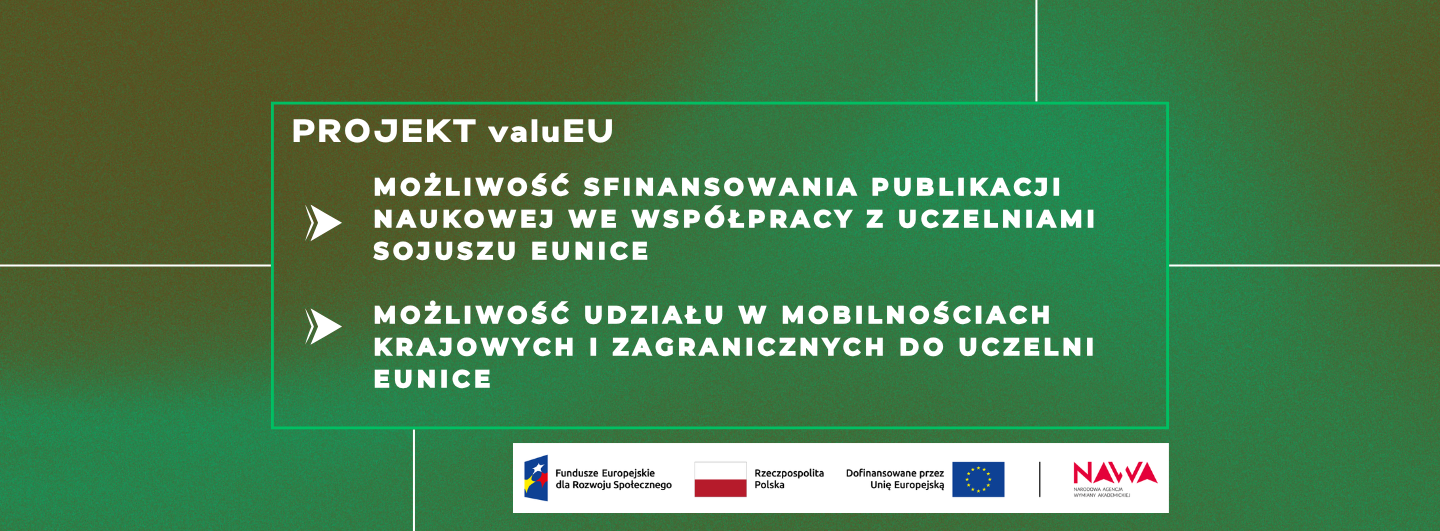 Zdjęcie: Baner dotyczący finansowania publikacji naukowej Eunice