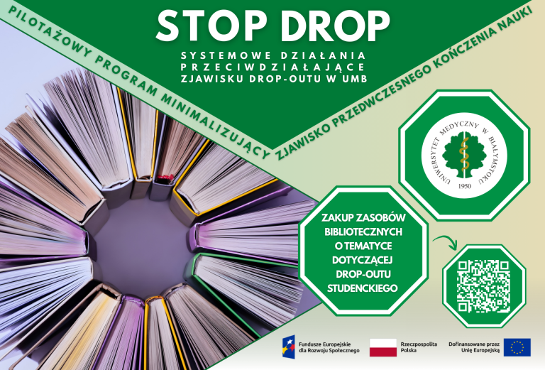 Link: STOP DROP Nowe, interesujące tytuły w księgozbiorze Biblioteki UMB